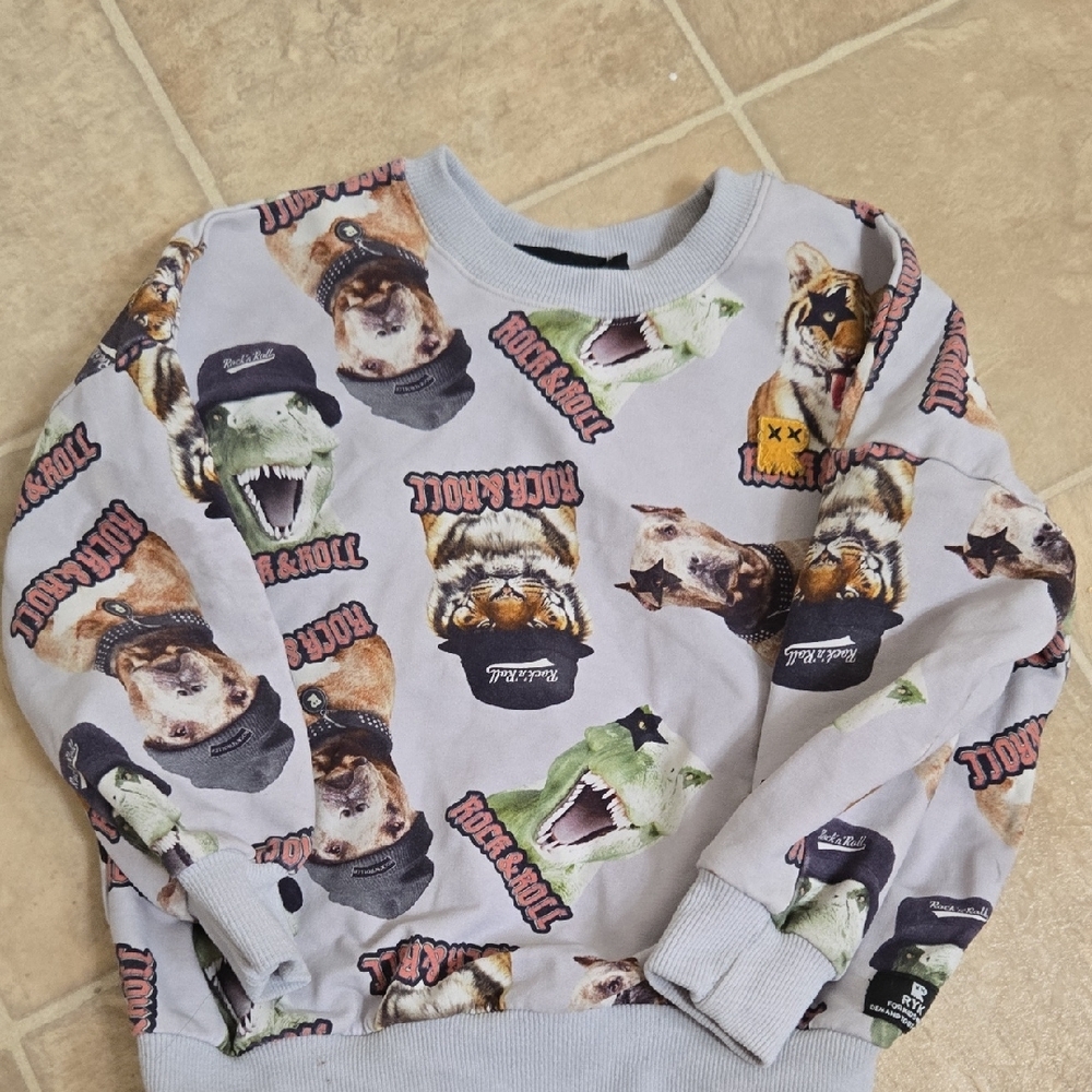 Rock & Roll Animal Print Sweatshirt